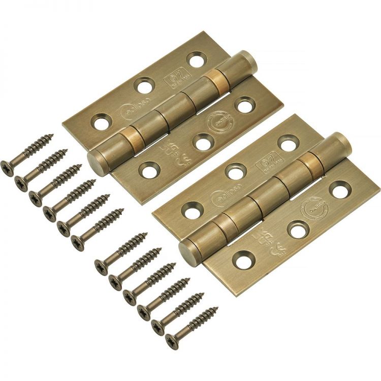 Eclipse 14852MAB - Ball Bearing Hinge Grade 7 in Matt Antique Brass 76x51x2mm