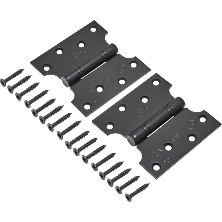 Eclipse 14989BLK - Thrust Bearing Parliament Hinge Grade 13 in Matt Black 102x51x102mm
