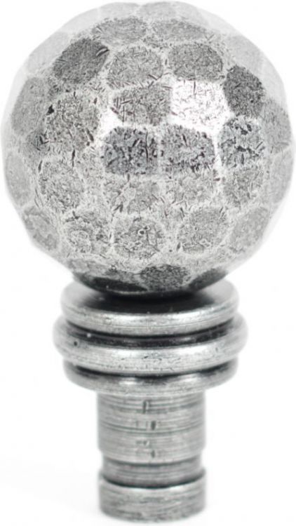 Pewter Beaten Ball Finial (pair)