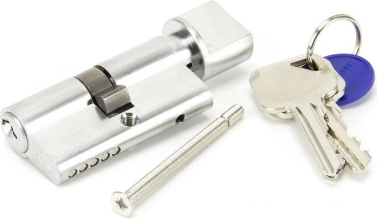 Satin Chrome 30/30 Euro Cylinder/Thumbturn