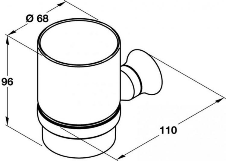 Hafele 983.02.004 Chrome Tumbler Holder with Acrylic Cup