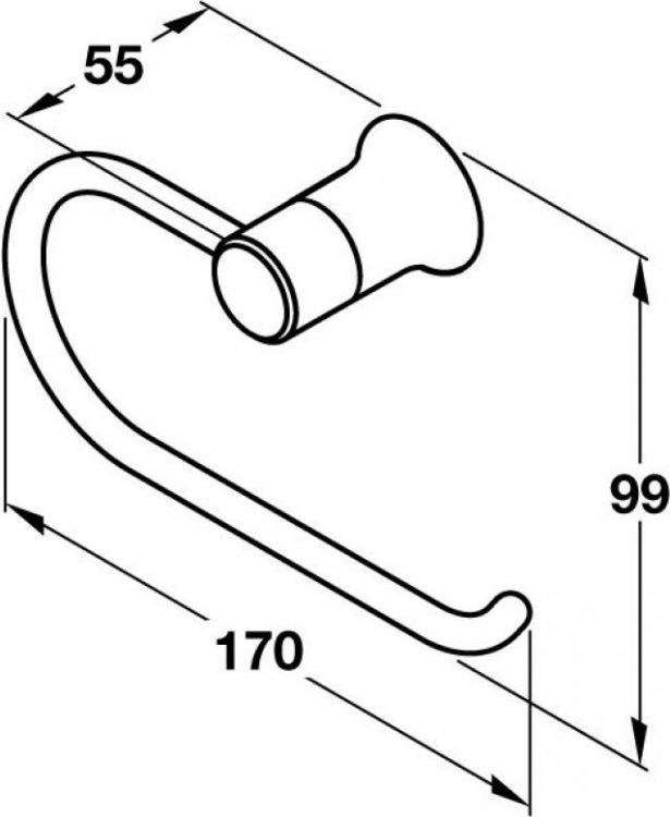 Hafele 983.02.024 Polished Chrome Toilet Roll Holder