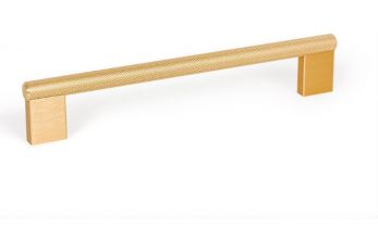 Kitchen Hafele 132.19.120 Brushed Brass GRAF-2 Knurled Cabinet Bar Handle C/C 160mm