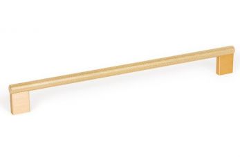 Kitchen Hafele 132.19.121 Brushed Brass GRAF-2 Knurled Cabinet Bar Handle C/C 256mm