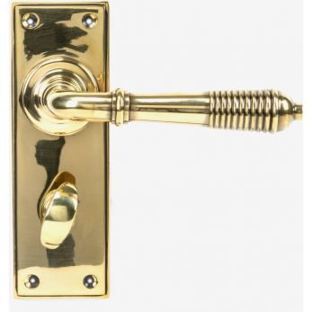 Anvil Aged Brass Reeded Lever Bathroom Set 57mm c/c | 33084
