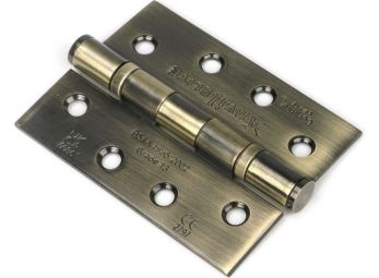 Ball Bearing Door Hinge in Aged Brass, (102 x 76mm / 4 x 3") | 49570