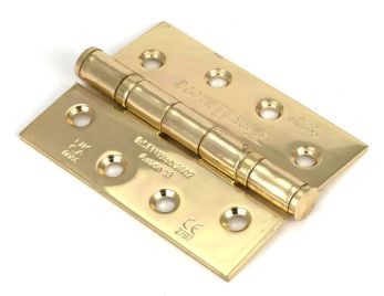 Ball Bearing Door Hinge in Polished Brass, (102 x 76mm / 4 x 3") | 49573