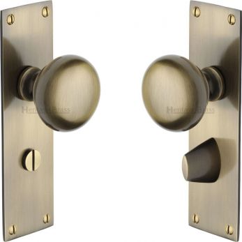 Balmoral BAL8530-AT antique brass bathroom bun door knobs