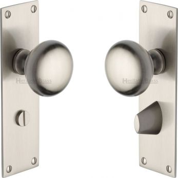 Balmoral BAL8530-SN satin nickel bathroom bun door knobs