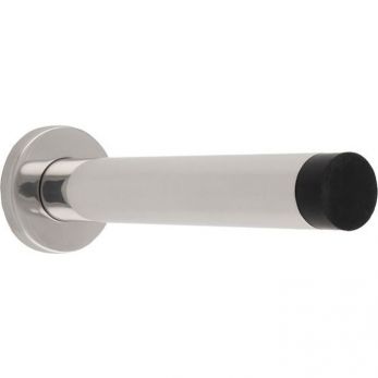 Eurospec 150 x 22mm - wall mounted doorstop on rose - concealed fix - polished stainless steel - by Carlisle Brass - DSW1019BSS