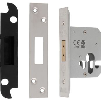 Eurospec EDS5025SSS Satin Architectural Euro DeadLock Case 63mm