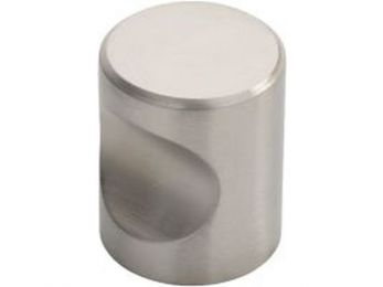 Cylindrical FTD430BSS - satin stainless steel 20mm cupboard knob