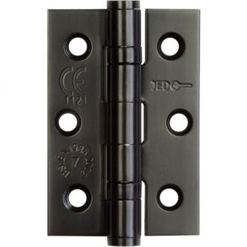 Ball Bearing Door Hinge in Matt Black Grade 7, (76mm x 50mm / 3" x 2") | J9502MB