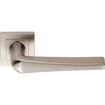 Eurospec SSL1404SSS Satin Stainless Square Rose Shaped Levers