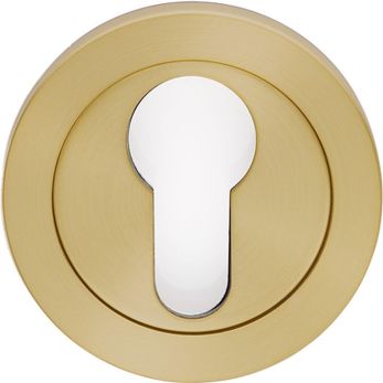 Steelworx Euro Profile Escutcheon Round Rose Satin Brass PVD (SWL102SPVD)