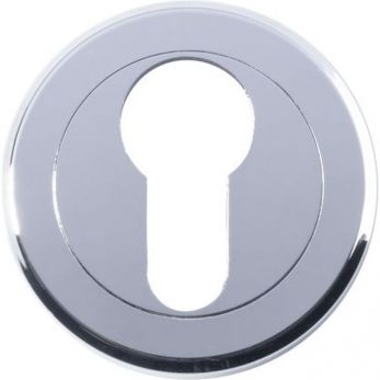 51mm Round Euro Keyhole Escutcheon in Polished Chrome - Serozzetta | SZM001CP