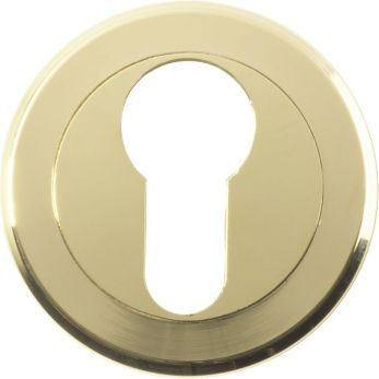 Serozzetta Euro Profile Escutcheon 52mm in PVD Brass - by Carlisle Brass - SZM001PVD