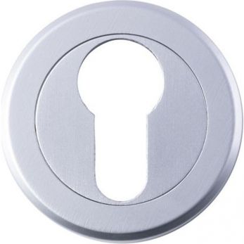 51mm Round Euro Keyhole Escutcheon in Satin Chrome - Serozzetta | SZM001SC