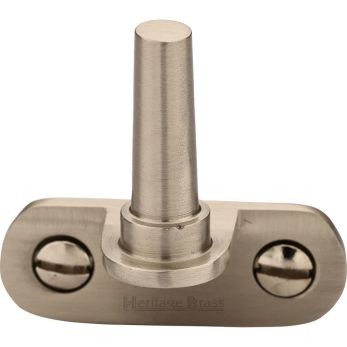 V1002-SN - Cranked Casement Stay Pin Satin Nickel Finish - by Heritage Brass