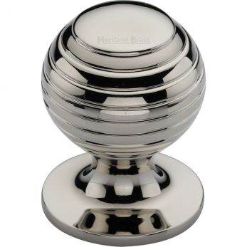 Heritage Brass Cabinet Knob Beehive Design 32mm Polished Nickel finish