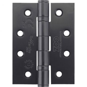 Ball Bearing Door Hinge in Black, (102mm x 76mm / 4" x 3") | ZHSS243PCB