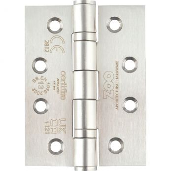 Ball Bearing Door Hinge in Satin Stainless Steel, (102mm x 76mm / 4" x 3") | ZHSS243S