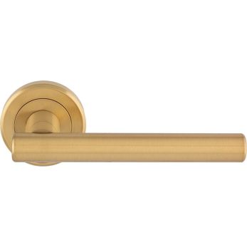 Serozzetta Philadelphia Lever On Rose in Satin Brass - by Carlisle Brass - ZIN3121SB