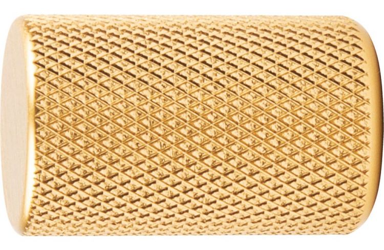 Kitchen Hafele Graf Knurled Round Cylinder Knob Brushed Brass 17mm (106.60.318)