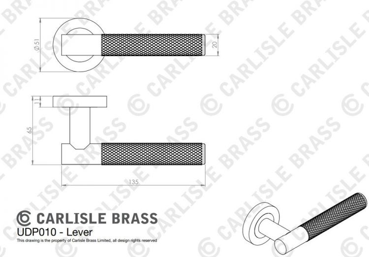 UDP010SB/INTB - Serozzetta Satin Brass Lagos Knurled Lever Latch Pack - Ultimate Door Pack - by Carlisle Brass