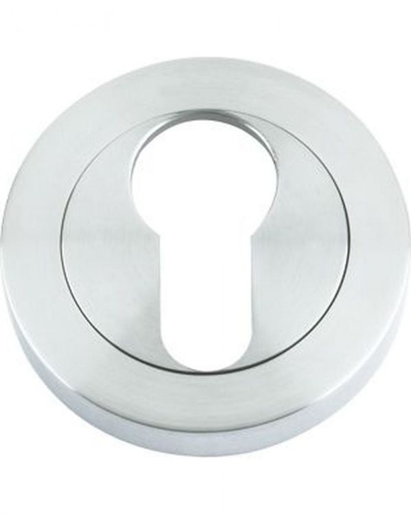 50mm Round Euro Lock Escutcheon in Satin Nickel - Zoo Hardware | ZPZ001SN